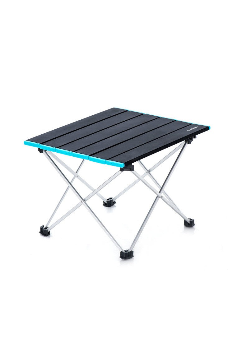 Extremely lightweight roll-up aluminum alloy camping table (large-grey)