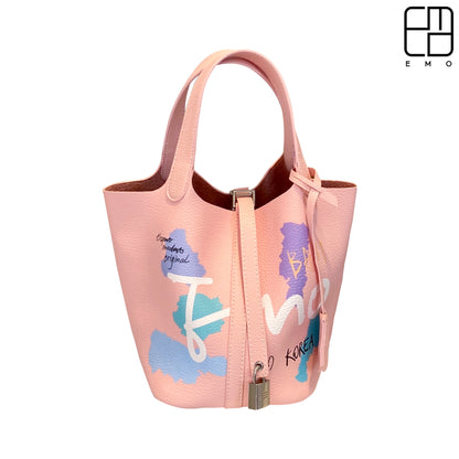 塗鴉圓桶包 Graffiti Handbag Small with Lock